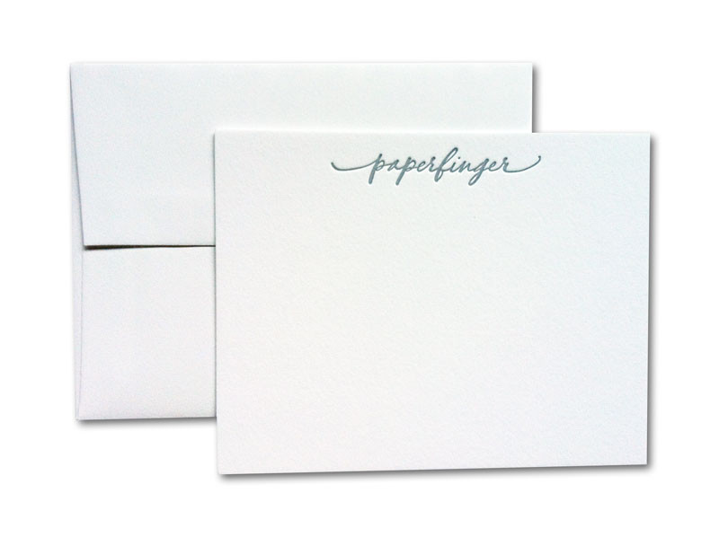 paperfinger — Custom Calligraphy Notes w/ Blank Envelopes