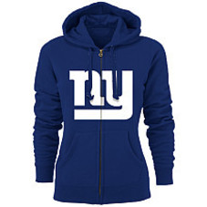 New York Giants Womens Custom Full Zip Hooded Fleece - NFLShop.com