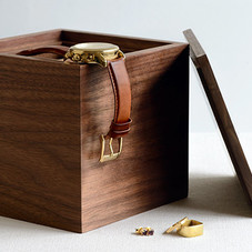 Walnut Jewelry Box with Suede Lining - Kaufmann Mercantile