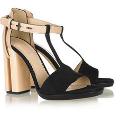Reed Krakoff&nbsp;|&nbsp;Suede, leather and acetate sandals&nbsp;|&nbsp;NET-A-PORTER.COM