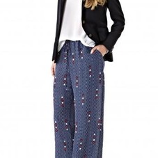 Choujou Navy Silk Pants | Edition01