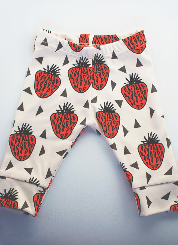 baby girl leggings // Organic baby leggings in by LolaandStella