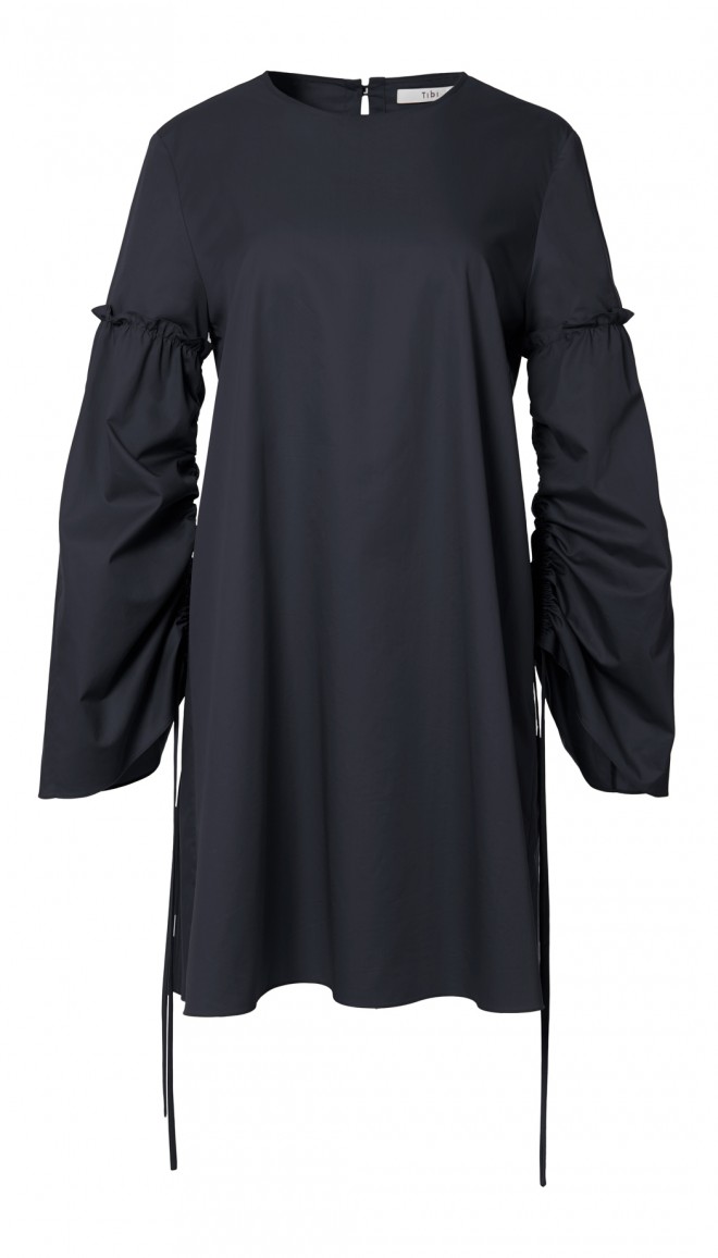 Satin Poplin Trapeze Dress - Dresses & Jumpsuits | Official Site