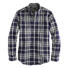 Indian cotton shirt in deep pacific plaid - Indian Cotton Plaid Shirts - Men's shirts - J.Crew