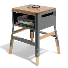 Powder-Coated Steel & Wood Stool (Small) - Kaufmann Mercantile