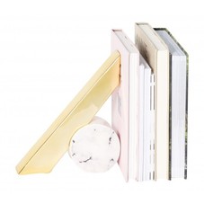 Gold Slash Marble Bookend - Accessories