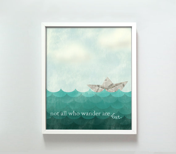 11x14 All Who Wander print by GusAndLula on Etsy