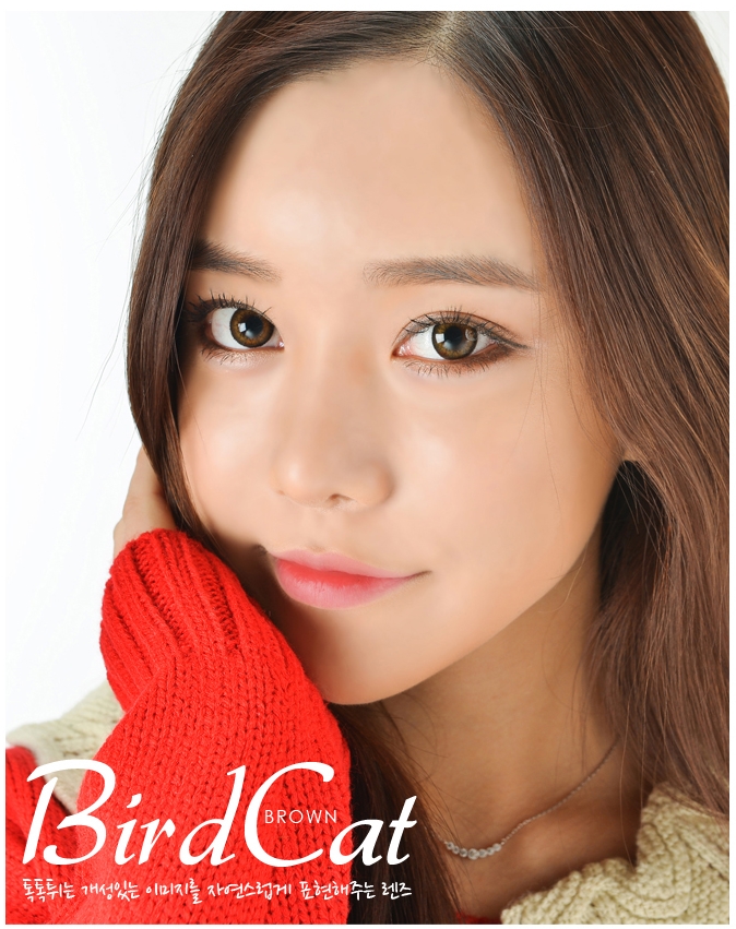 KPOP2 Circle Lenses - $10.99, G&G Bird Cat (A21) Brown 13.3mm