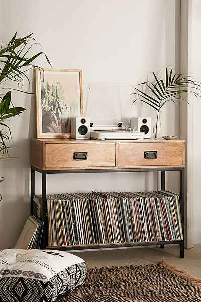 Casper Industrial Wooden Console - Urban Outfitters