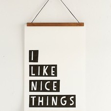 Wooden Print Dowel Hanger | Urban Outfitters