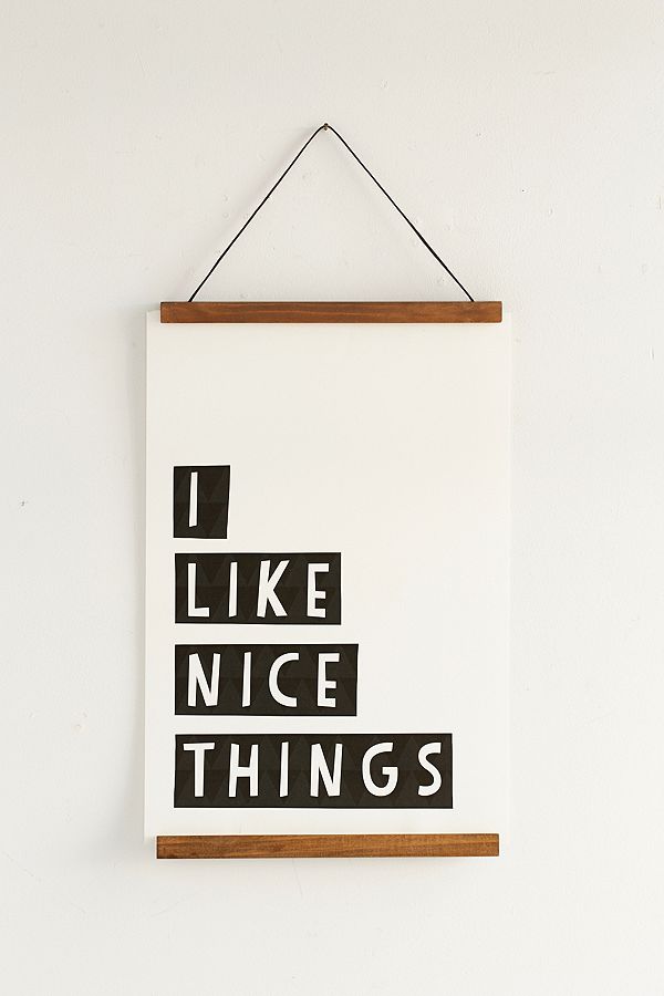 Wooden Print Dowel Hanger | Urban Outfitters