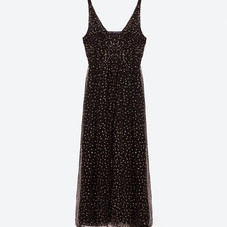 LONG TULLE DRESS WITH POLKA DOTS - DRESSES-WOMAN | ZARA United States