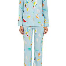 Mira Mikati Bird- & Leaf-Print Silk Pajama Set  | Barneys New York