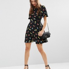 ASOS | ASOS Printed Tea Dress in Floral Print at ASOS