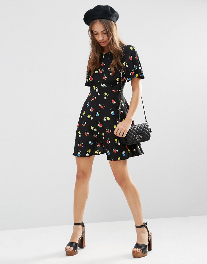 ASOS | ASOS Printed Tea Dress in Floral Print at ASOS