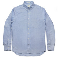 Men's Slim Fit Blue Oxford Shirt WIth Button Down Collar | Taylor Stitch