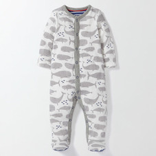 Whales Super Soft Sleepsuit 7O004 Gifting  at Boden