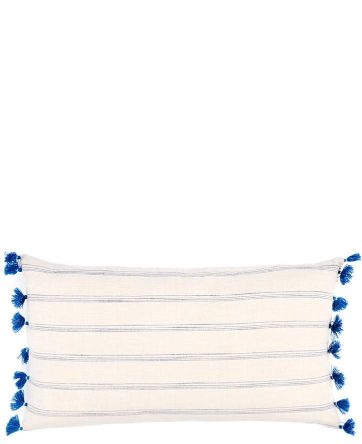Indigo Tassels Pillow