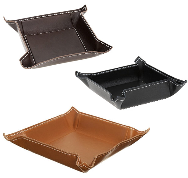 Small Square Leather Trays | Tools and Toys