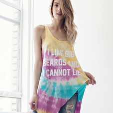 Big Beards Ripped Tie Dyed Tank - Jac Vanek