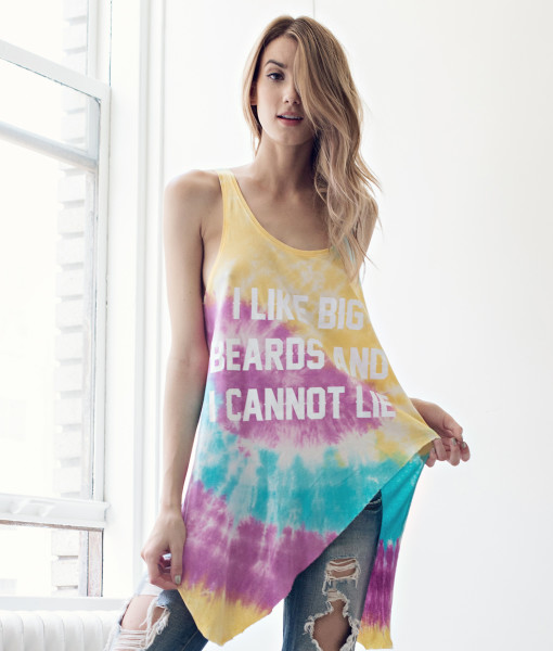Big Beards Ripped Tie Dyed Tank - Jac Vanek