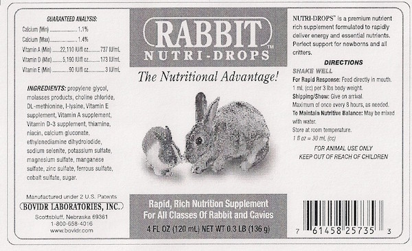 Bovidr Nutri-Drops for Rabbit & Cavy - 2 Sizes