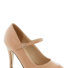 Patent Office Heel in Blush | Mod Retro Vintage Heels | ModCloth.com