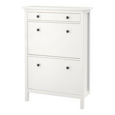 HEMNES Shoe cabinet with 2 compartments - white  - IKEA