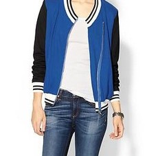 Hive & Honey Waffle Knit Varsity Jacket | Piperlime