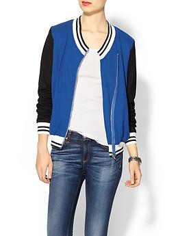 Hive & Honey Waffle Knit Varsity Jacket | Piperlime