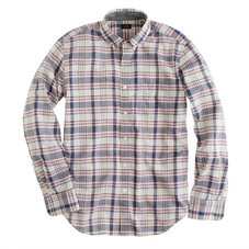 Indian cotton shirt in red faded twilight plaid - Indian Cotton Plaid Shirts - Men's shirts - J.Crew