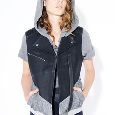 SIDESWIPE sleeveless jacket | FRANCIS LEON
