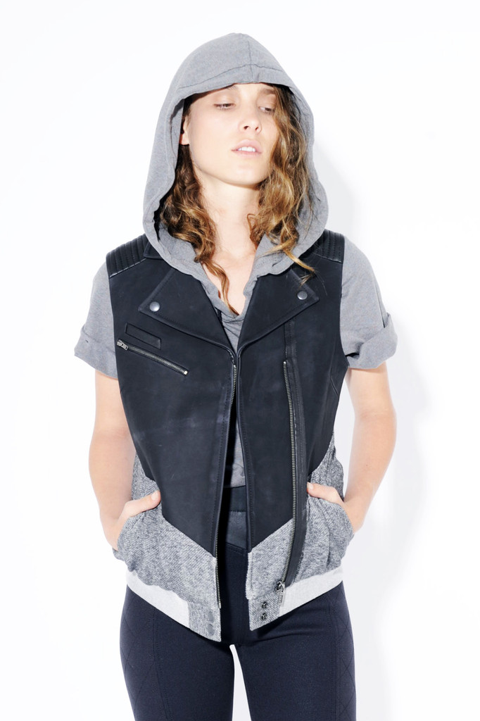 SIDESWIPE sleeveless jacket | FRANCIS LEON