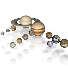 Solar System planets and moons - full color by jayfisher on Shapeways