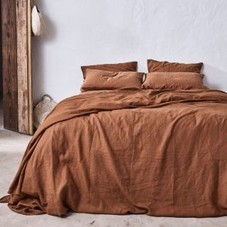 100% Linen Duvet Cover in Tobacco — IN BED Store