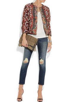 Isabel Marant&nbsp;|&nbsp;Gamble printed silk-satin bomber jacket&nbsp;|&nbsp;NET-A-PORTER.COM