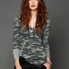 Free People  We The Free Printed Thermal at Free People Clothing Boutique