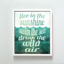 8x10 Live in the Sunshine print by GusAndLula on Etsy