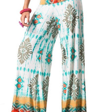 Mojave Mama Palazzo Pants - White + Multi | Daily Chic