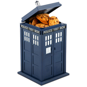 ThinkGeek :: Doctor Who TARDIS Talking Cookie Jar