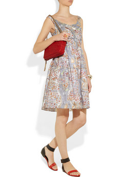 Carven&nbsp;|&nbsp;Paris printed cotton dress&nbsp;|&nbsp;NET-A-PORTER.COM