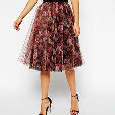 ASOS | ASOS Premium Tulle Skirt in Floral Print at ASOS