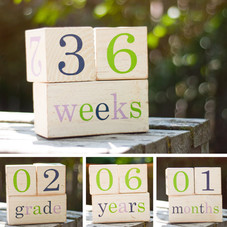 Cute and Colorful Baby Age Blocks  Fun by MontanaVintageGreens