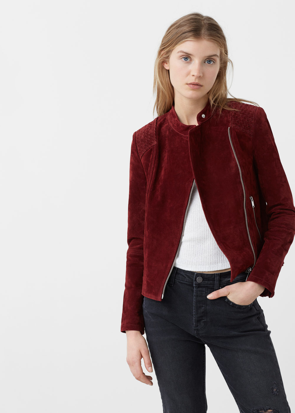 Suede jacket - Jackets for Women | MANGO USA
