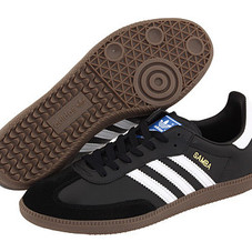 adidas Originals Samba® Leather  Black/White - Zappos.com Free Shipping BOTH Ways