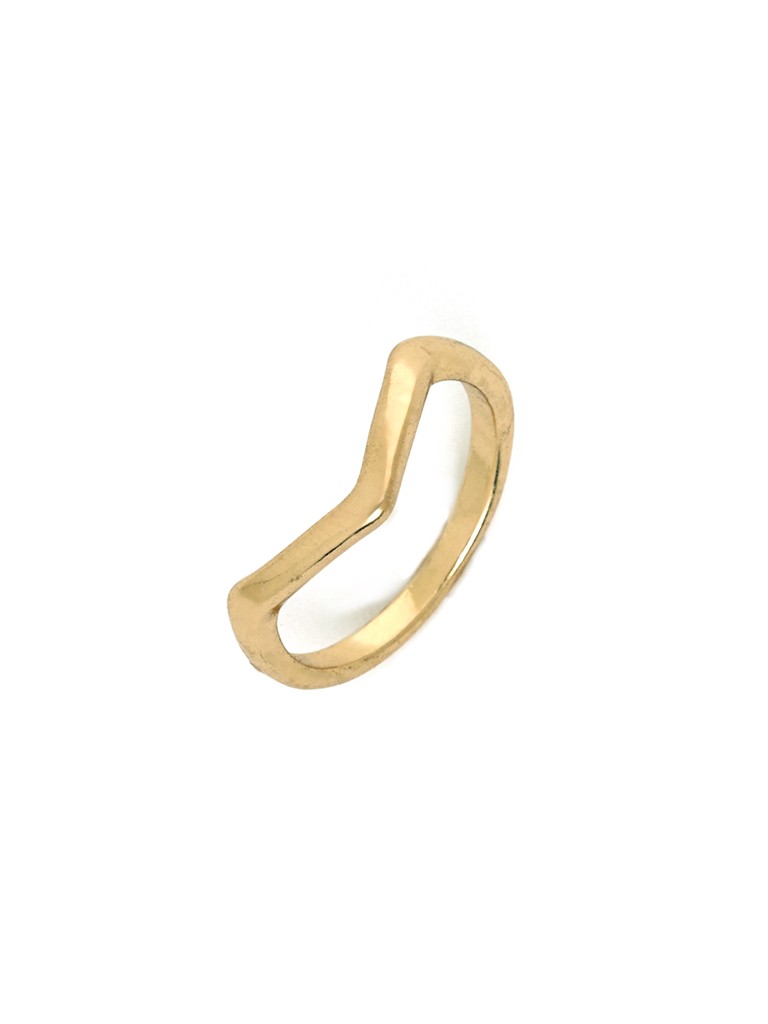 Gold Chev Midi Ring | BaubleBar