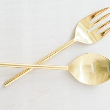 Simple Brass Server Set – Spartan Shop