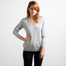 The Cashmere V-Neck Light Grey – Everlane