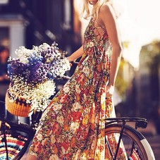 Free People  FP ONE Criss Cross Florals Maxi Dress at Free People Clothing Boutique