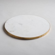 Marble and Brass Serving Board – BURKELMAN